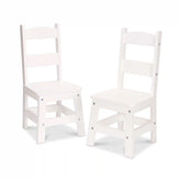 Wooden Chair Pair - White