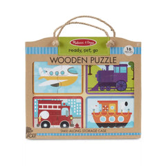 Natural Play Wooden Puzzle: Ready, Set, Go