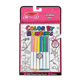 On the Go Color by Numbers Kids' Design Boards With 6 Markers - Unicorns, Ballet, Kittens, and More