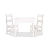 Wooden Table & Chairs - White