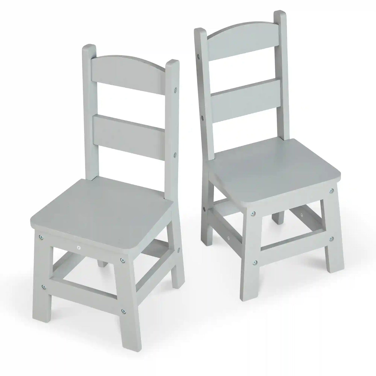Child’s Wooden Chair Pair – Gray