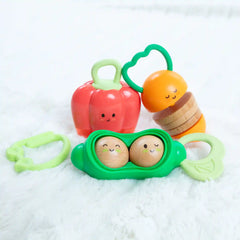 Farmers Market Veggie Rattles Trio