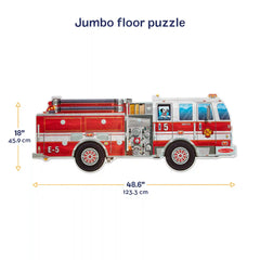 Giant Fire Truck Floor Puzzle - 24 Pieces