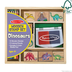 Wooden Stamp Set - Dinosaurs