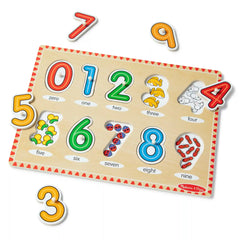 Lift & See Numbers Peg Puzzle - 10 Pieces